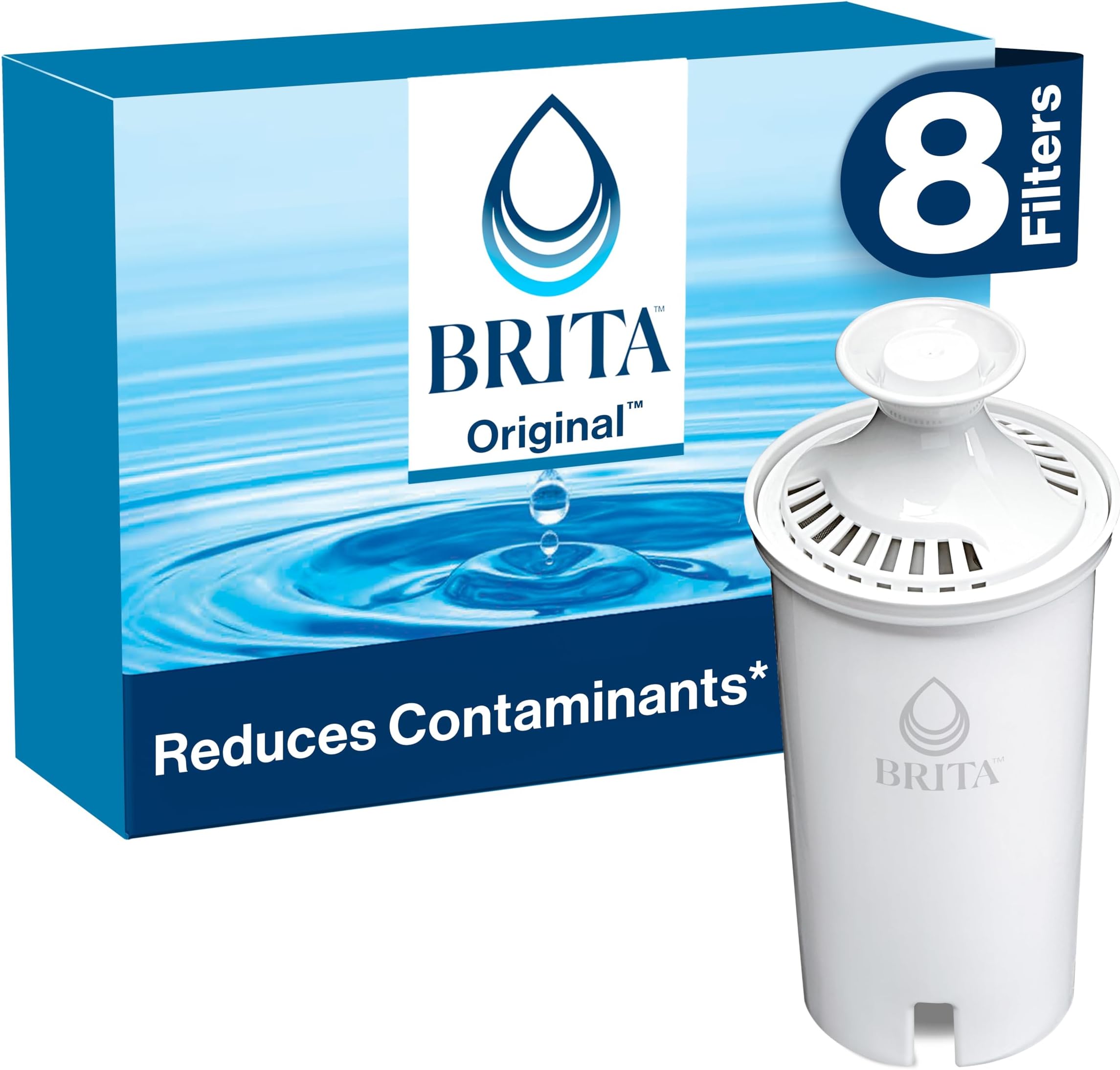 Brita Standard Replacement Filters for Pitchers and Dispensers - BPA Free - 8 Count